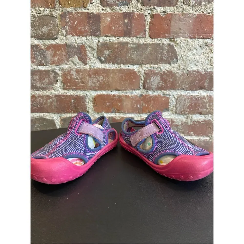 NIKE BABY Blue/Pink Neoprene Water Shoe Sandal Infant Size 6-7